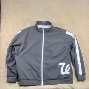Walgreens Uniform Jacket Mens 3XL Gray White Track Jacket Zip High Performance